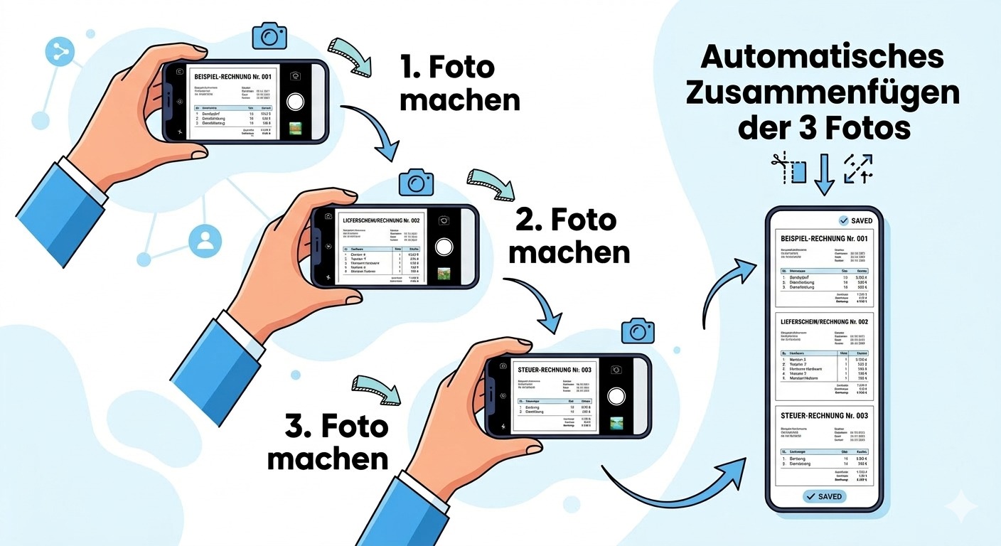 Batch-Upload fuer mehrere Belege, Bilder und PDF-Dateien auf papierlos.at
